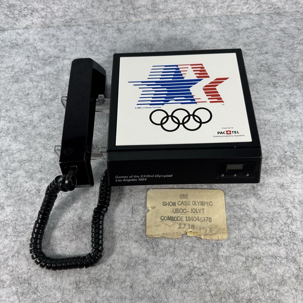 1984 LA Olympics PacTel Star in Motion Phone NOS OEM Box Docs Unused Rare